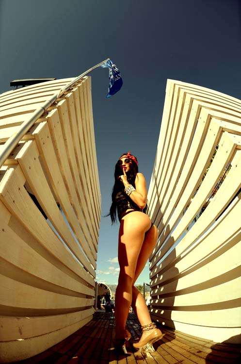 Novalja, Pag, 170814.Plaza Zrce.After Beach party u klubu Aquarius na plazi Zrce.Foto: Goran Telak / CROPIX