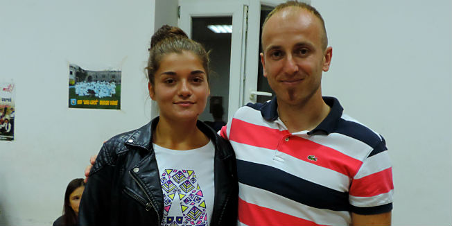 Monika Pleša s trenerom Lipovcem