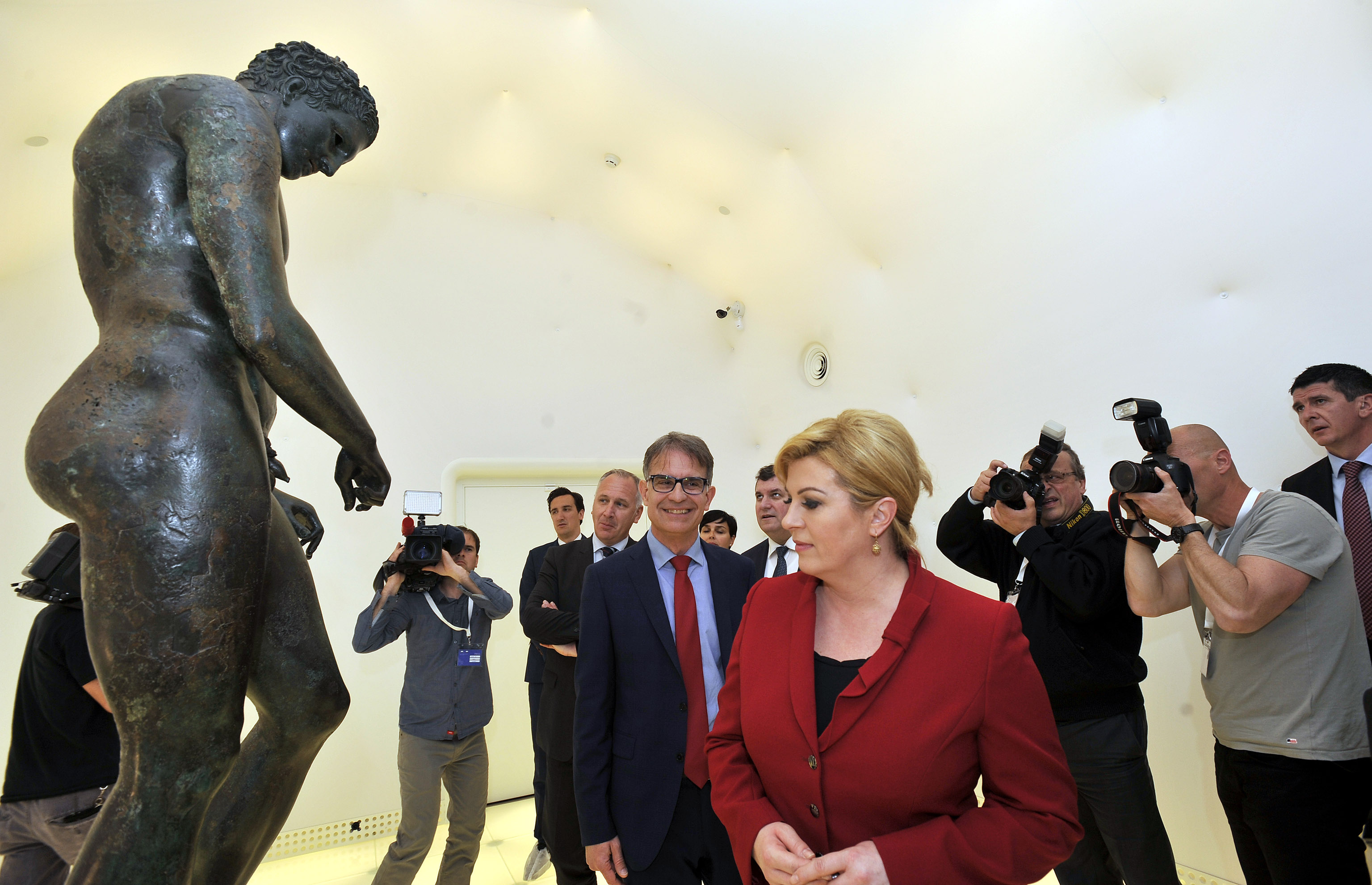 Predsjednica Republike Kolinda Grabar Kitarović na otvorenju Muzeja Apoksiomena