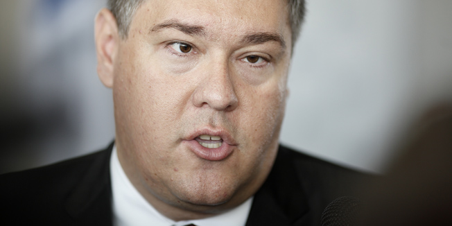 Zagreb, 051015.Svecano otvaranje ureda Europske investicijske banke EIB u Zagrebu odrzano je u Hotelu Westin. Na fotografiji: ministar financija Boris Lalovac.Foto: Dragan Matic / CROPIX