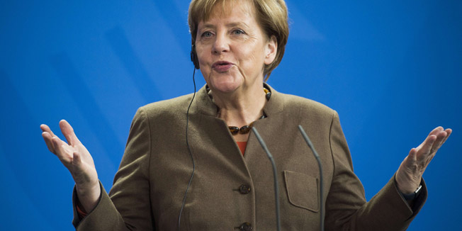 German Chancellor Angela Merkel speaks during a joint press conference with the Tunisian prime minister following a meeting at the Chancellery in Berlin on November 5, 2015.   AFP PHOTO / ODD ANDERSEN
