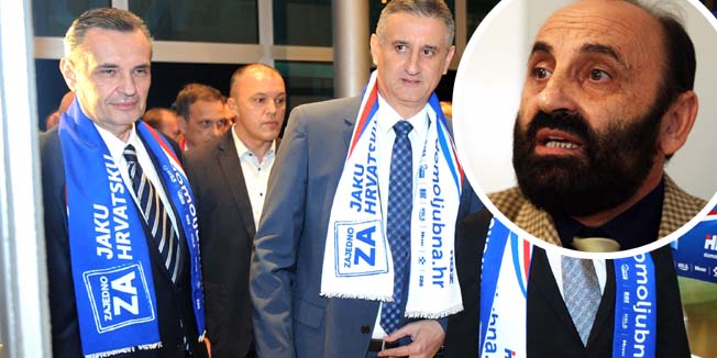 Kostrena, 271015.U dvorani Kostrena odrzan je sredisnji skup Hrvatske demokratske zajedinice i Domoljubne koalicije za 8. izbornu jedinicu.Na skupu je govorio predsjednik HDZ-a Tomislav Karamarko.Na fotografiji: Lucijan Vukelic, Tomislav Karamarko, Oleg Butkovic.Foto: Marko Gracin / Novi list / CROPIX