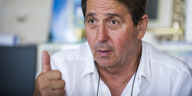 Primosten, 170715.Nacelnik opcine Primosten Stipe Petrina na brdu preko puta Primostena namjerava podignuti kip Gospe od Loreta visok 17 metara.Na fotografiji: Stipe Petrina.Foto: Niksa Stipanicev / CROPIX