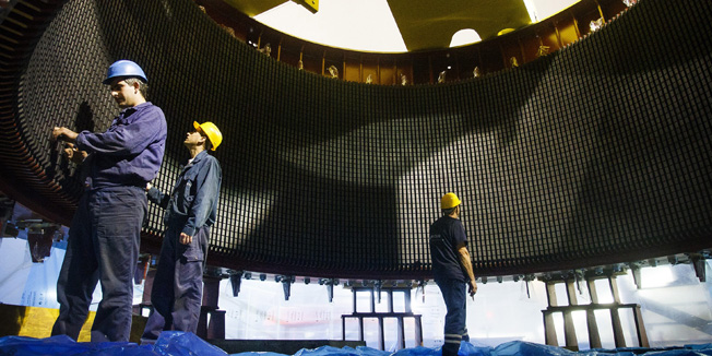 Zakucac, 121015.Hidroelektrana Zakucac je nasa najveca hidroelektrana koja u elektroenergetski sustav isporucuje oko trecinu ukupne hidroenergije u Hrvatskoj.Foto: Ante Cizmic / CROPIX