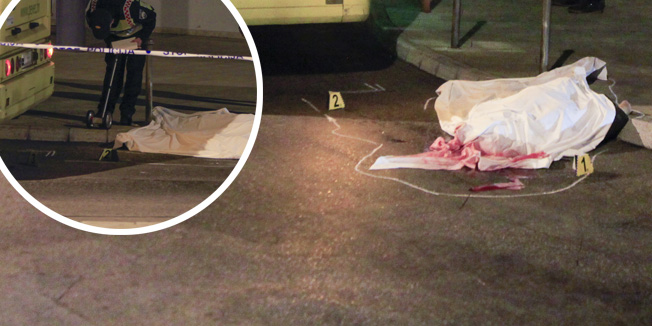 Pula, 291115. Na samom ulazu u autobusni kolodvor jedna je osoba poginula u nesreci koja se dogodila veceras oko 20 sati.  Prema jos nesluzbenim informacijam rijec je  o starijoj muskoj osobi koja je navodno pala pod gradski autobus koji je u tom trenutku skretao na autobusni kolodvor.Foto: Goran Sebelic / CROPIX *** Local Caption *** 