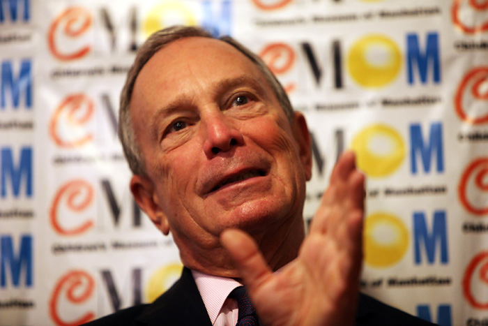 NEW YORK - OCTOBER 23: New York City Mayor Michael Bloomberg attends a news conference at the Children's Museum of Manhattan on childhood obesity on October 23, 2009 in New York City. Bloomberg attended the event with Health and Human Services Secretary Kathleen Sebelius to highlight the growing issues of obesity in school aged children in New York and the country. The museum is launching a pilot program in coordination with the National Institutes of Health at the East Side House Settlement, a public housing facility in the Bronx, to educate children about nutrition.   Spencer Platt/Getty Images/AFP