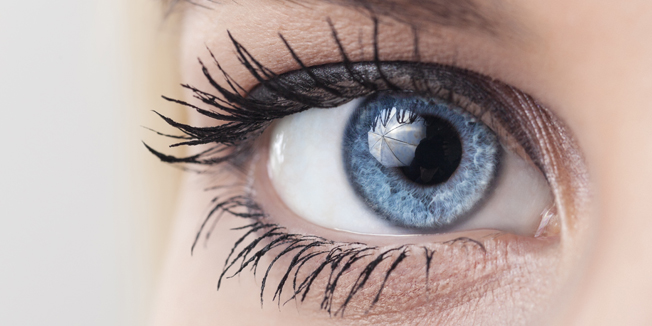 Macro shot of a human eye. Shallow DOF. Developed from RAW; retouched with special care and attention; Adobe RGB color profile.