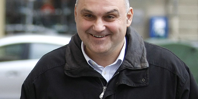 Zagreb, 011215.Trg zrtava fasizma, HDZ.Dolazak clanova HDZ-a na sjednicu predsjednistva stranke.Na fotografiji: Zeljko Turk i Damir Jelic. Foto: Ranko Suvar / CROPIX