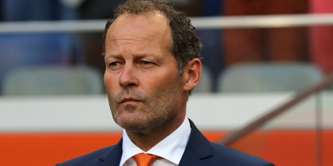 AMSTERDAM, NETHERLANDS - MAY 17: Holland manager Louis van Gaal with assitant manager Danny Blind (L) during the International Friendly match between The Netherlands and Ecuador at The Amsterdam Arena on May 17, 2014 in Amsterdam, Netherlands. (Photo by Charlie Crowhurst/Getty Images)