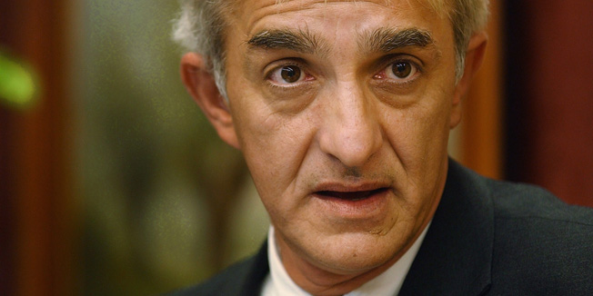 (FILES) This photo taken on February 27, 2003 shows Dragan Vasiljkovic in Belgrade, Serbia during a press conference. A Serbian war crimes suspect known as 