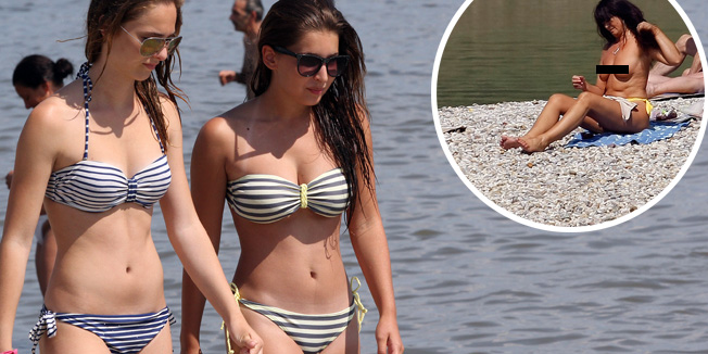 Osijek, 120715.Osvjezenje od vruceg nedjeljnog poslijepodneva osjecani su potrazili na gradskoj plazi Copacabana.Foto: Emica Elvedji / CROPIX