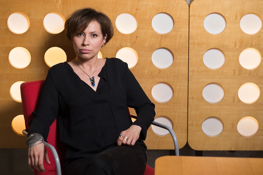 Zagreb, 200515.Dramska spisateljica Tena Stivicic snimljena u Multimedijalnom institutu MAMA.Na fotografiji: Tena Stivicic.Foto: Niko Goga / CROPIX