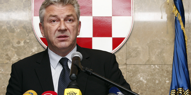 Zagreb, 240215.MUP, Savska 29.Potpredsjednik Vlade i ministar unutarnjih poslova Ranko Ostojic odrzao je u ministarstvu press konferenciju o obavljanju policijskih poslova u 2014. godini.Foto: Davor Pongracic / CROPIX