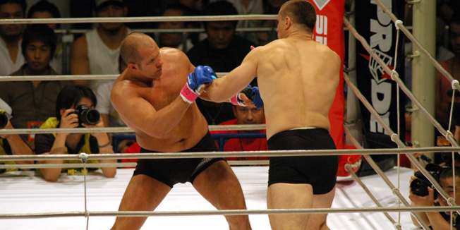 PRIDE Heavy Weight Title Match, Emelianenko Fedor VS Mirko Crocop (Photo by Tomokazu Tazawa/Getty Images)