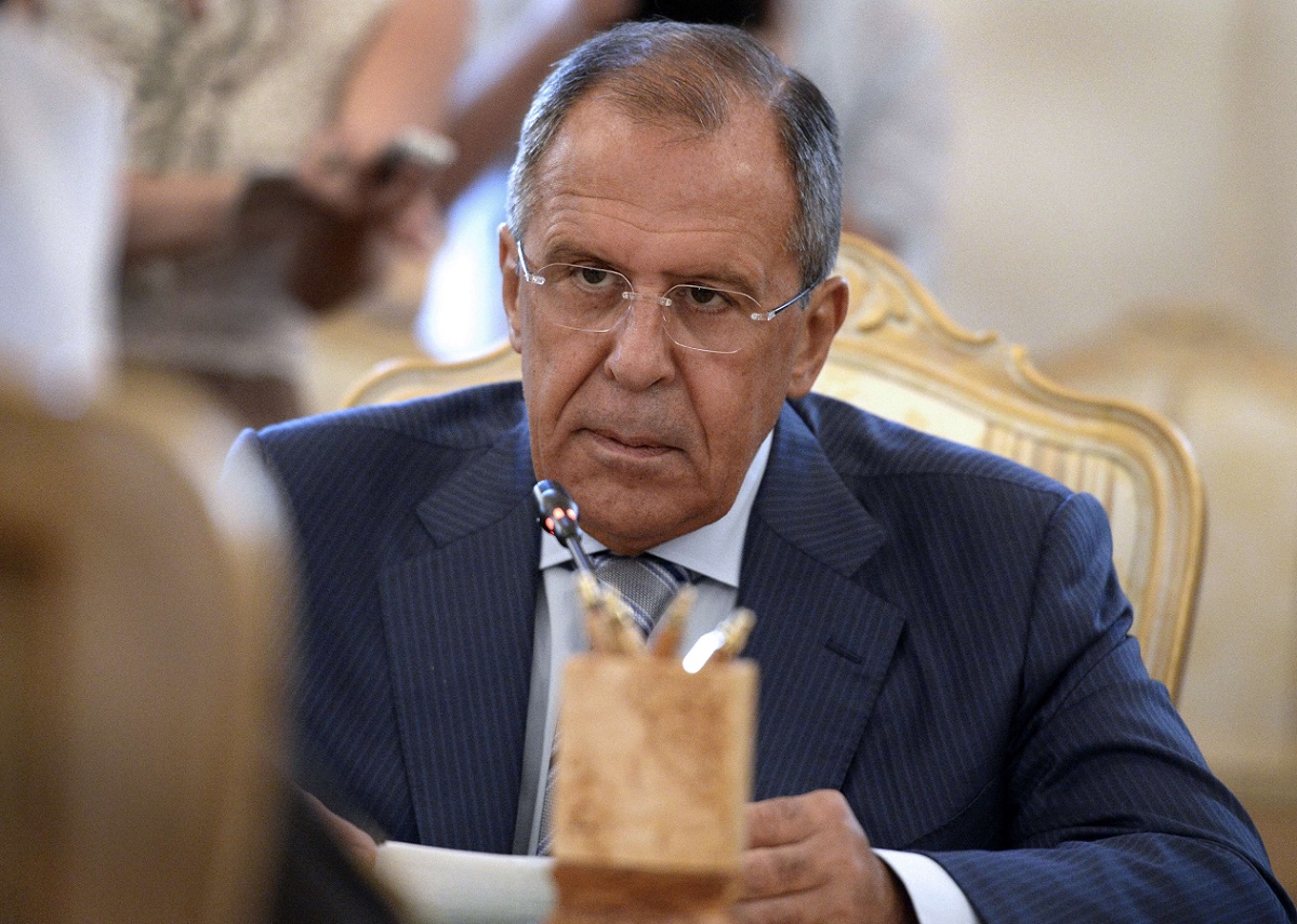 Russian Foreign Minister Sergei Lavrov listens to his Saudi counterpart during their meeting in Moscow on August 11, 2015. Saudi Foreign Minister Adel al-Jubeir is visiting Moscow to discuss the Syria conflict and the Islamic State group with his Russian counterpart Sergei Lavrov, the Russian foreign ministry said.  AFP PHOTO / YURI KADOBNOV