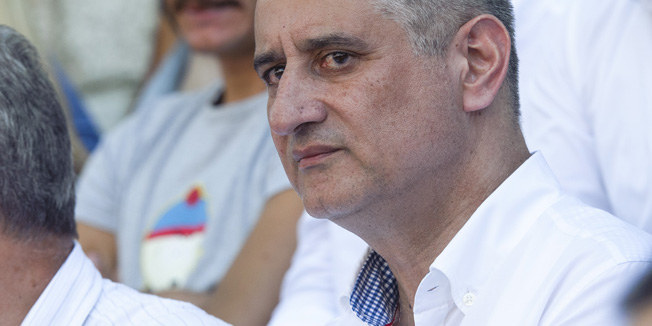 Sinj, 0980815.Sinjska alka.Jubilarna 300. Sinjska alka - hrvatska viteska igra kojom se slavi pobjeda nad turskim osvajacima 1715. godine.Na fotografiji: Tomislav Karamarko.Foto: Tom Dubravec / CROPIX