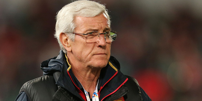 SYDNEY, AUSTRALIA - AUGUST 20:  Evergrande coach Marcello Lippi looks on before the Asian Champions League Final match between the Western Sydney Wanderers and Guangzhou Evergrande at Pirtek Stadium on August 20, 2014 in Sydney, Australia.  (Photo by Mark Metcalfe/Getty Images)