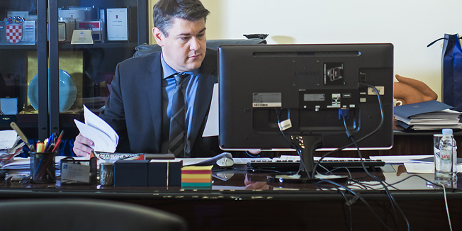 Zagreb, 031214.Ministar financija Boris Lalovac.Foto: Neja Markicevic / CROPIX