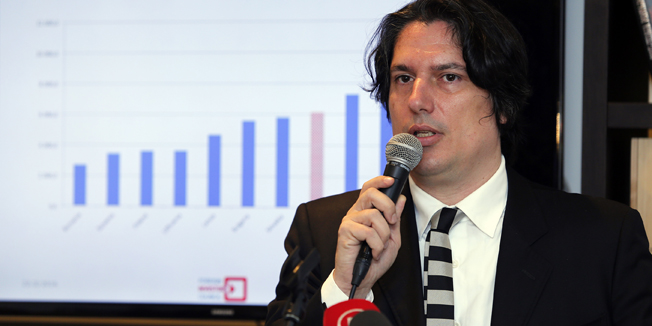 Zagreb, 231014.Ban centar.Udruzenje stranih ulagaca u Hrvatskoj predstavilo je Bijelu knjigu 2014 o stranim investicijama u Hrvatskoj. Glavni cilj dokumenta je dati konstruktivne prijedloge za poboljsanje poslovnog okruzenja u Hrvatskoj.Na fotografiji: Ante Babic, glavni tajnik Udruzenja stranih ulagaca u Hrvatskoj.Foto: Marko Todorov / CROPIX