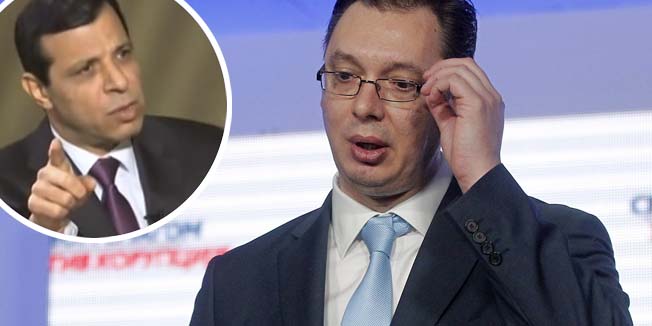 Beograd, Srbija, 160314.U Srbiji su odrzani izvanredni parlamentarni izbori. Prema prvim nesluzbenim rezultatima izbora Srpska napredna stranka (SNS) osvojila je 50 posto glasova. Stranka Ivice Dacica SPS osvojila je 15 posto glasova.Na fotografiji: Aleksandar Vucic, izborni stozer Srpske napredne stranke (SNS).Foto: Pedja Milosavljevic / CROPIX