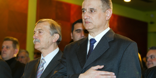 Zagreb, 100215.Dvorana Kulturnog centra Dubrava.Obiljezavanje 25. obljetnice osnutka HDZ-a Dubrava na kojoj je nazocio predsjednik Tomislav Karamarko.Na fotografiji: Tomislav Karamarko.Foto: Tomislav Kristo / CROPIX