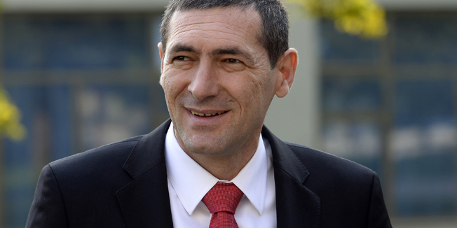 Zagreb, 061014. Ilica 256.Vojno uciliste Petar Zrinski.Prezentacija novouredjenih objekata Hrvatskog vojnog ucilista.Prezentaciju su odrzali pukovnik Slavko Baric, Ante Kotromanovic i Drago Lovric.Na fotografiji: Ante Kotromanovic.Foto: Goran Mehkek / CROPIX