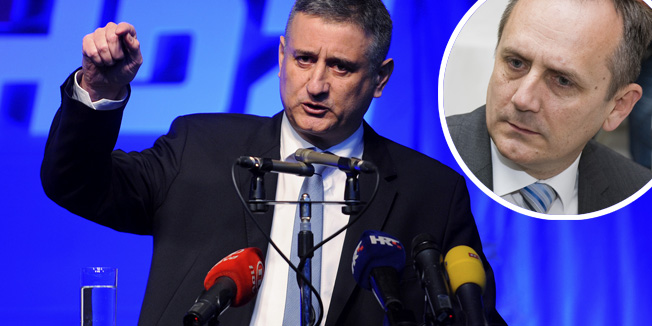 Sibenik, 220215.Dvorana Baldekin.25. obljetnica osnutka HDZ-a u Sibeniku na kojoj je nazocio predsjednik HDZ-a Tomislav Karamarko.Na fotografiji: Tomislav Karamarko.Foto: Niksa Stipanicev / CROPIX