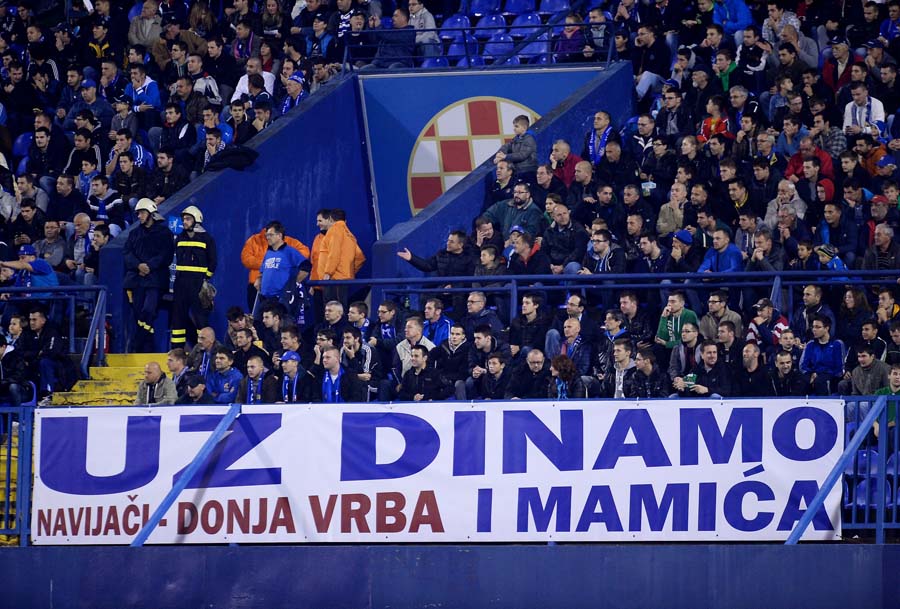 Zagreb, 061114.Stadion Maksimir.Nogometna utakmica 4. kola Europske lige izmedju GNK Dinamo Zagreb i FC Red Bull Salzburg.Na fotografiji: navijaci BBB.Foto: Goran Mehkek / CROPIX 