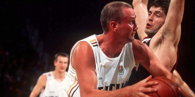 GERMANY - OCTOBER 30:  BASKETBALL: GER - RUS 74:102 am 30.10.96, Christian WELP  (Photo by Bongarts/Getty Images)