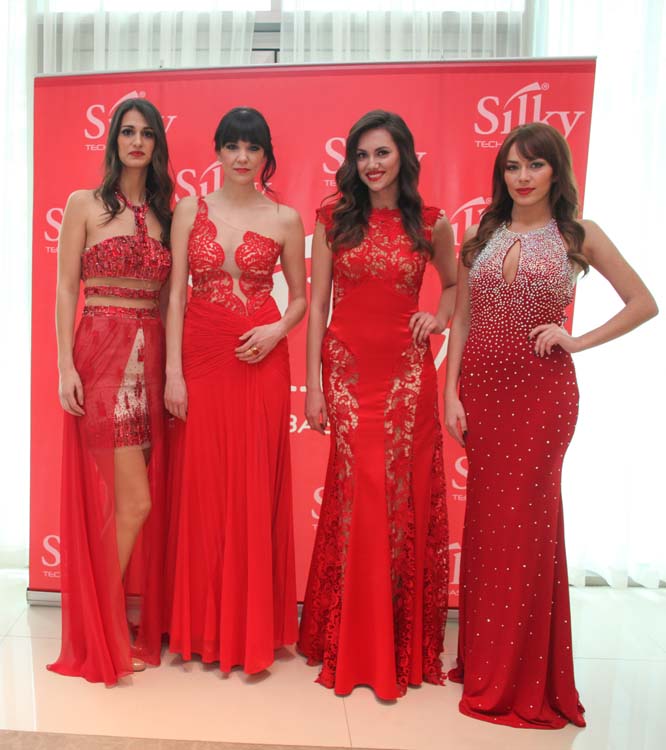 Zagreb, 090315.U hotelu Aristos promovirana je linIja ekskluzivnih preparata za kosu Silky. Na fotografiji: Nina Slamic Gudeljevic, Ivana Delac Dzolo, Antonija Gogic, Ivana MisuraFoto: Igor Soban / CROPIX
