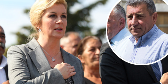 Zadar, 061014.U nazocnosti brojnih branitelja, gradskih vlasti, pripadnika HV-a i MUP-a te gradjana Zadra sredisnjom svecanoscu na gradskom predjelu Dracevac obiljezena je 23. obljetnica Dana obrane Grada. Svecanosti je nazocila Kolinda Grabar Kitarovic. Foto: Jure Miskovic / CROPIX