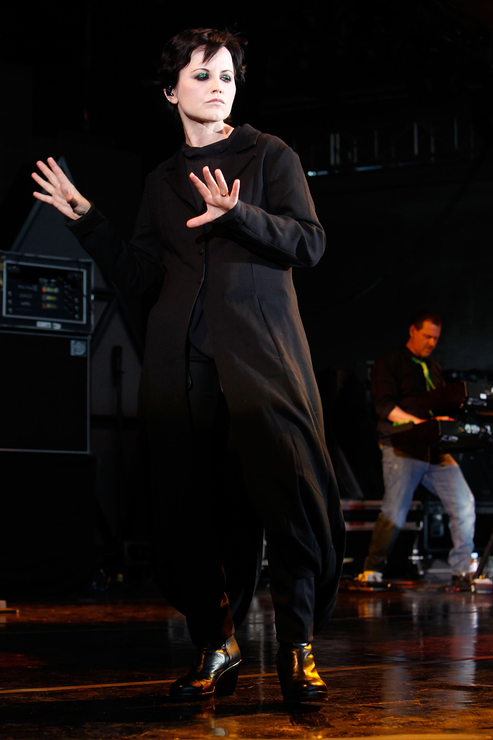 MELBOURNE, AUSTRALIA - MARCH 17:  Dolores O'Riordan from The Cranberries performs during F1 Rocks! Melbourne at Sidney Myer Music Bowl on March 17, 2012 in Melbourne, Australia.  (Photo by Paul Jeffers/Getty Images)
