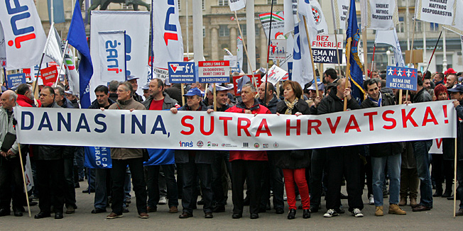 Zagreb, 241114.Markov trg.Prosvjedni skup pod sloganom 