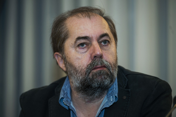 Zagreb, 071113.U Hrvatskom novinarskom drustvu predstavljena je knjiga novinara Drage Hedla, Donjodravska obala.NA fotografiji: Drago Hedl.Foto: Neja Markicevic / CROPIX