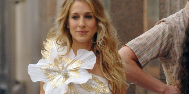 21 September2007 - New York, NY - Sarah Jessica Parker as Carrie Bradshaw on the set of 