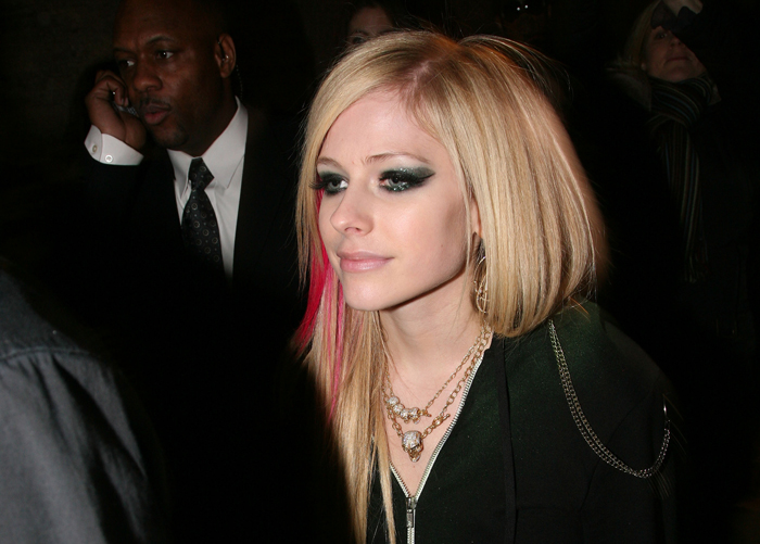 MUNICH, GERMANY - NOVEMBER 01:  Singer Avril Lavigne arrives at the BMG After Show Party of the MTV Europe Music Awards on November 1, 2007 in Munich, Germany.  (Photo by Johannes Simon/Getty Images)