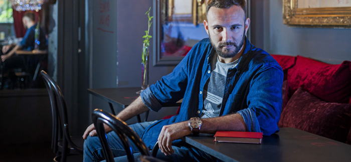 Zagreb, 241014.Mladi glumac Antonio Franic, snimljen u Galeriji Velvet.Foto: Neja Markicevic / CROPIX