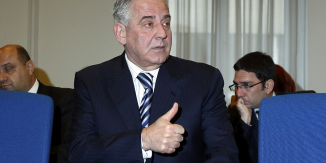 Zagreb, 161214.Zupanijski sud na Zrinjevcu. Nastavk sudjenja bivsem premijeru Ivi Sanaderu u slucaju Planinska. Na fotografiji: Ivo Sanader.Foto: Damjan Tadici / CROPIX