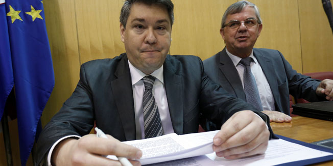 Zagreb, 020714.Trg svetog Marka.Redovita sjednica Hrvatskog sabora.Na fotografiji: ministar finacija Boris Lalovac.Foto: Damjan Tadic / CROPIX