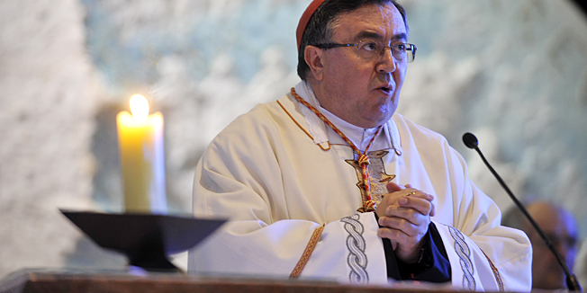 Zagreb, 141110.Na dan zavjetovnog svetista Sveta Mati Slobode svecanu misu predvodio je vrhbosanski nadbiskup kardinal Vinko Puljic u zajednistvu sa zupnikom don Antom Vasiljem u crkvi Sveta Mati Slobode.Foto: Marko Miscevic / CROPIX