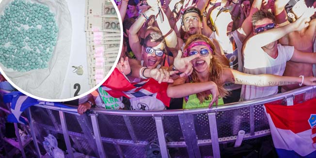 Split, 120714. Druga vecer Ultra Europe Fesitivala na kojeg je stiglo preko 50.000 mladih partijanera iz svih krajeva svijeta. Veceras izmedju ostalih nastupaju Armin Van Buuren, David Guetta te Carl Cox.Foto: Zvonimir Barisin / CROPIX
