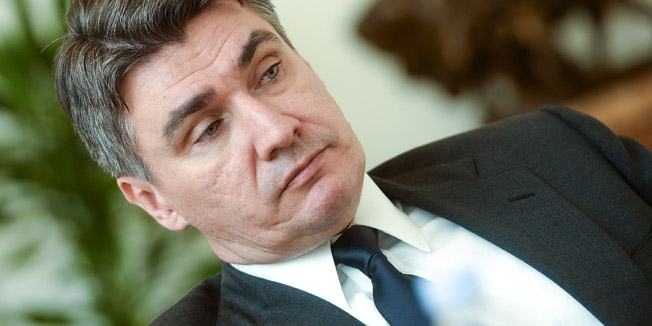 Zagreb, 290514.Markov trg.Banski dvori.Intervju s Zoranom Milanovicem.Foto: Goran Mehkek / CROPIX