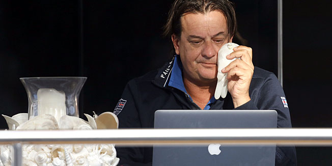 Hvar, 220714.Predsjednik nogometnog kluba Rijeka Damir Miskovic odmara na luksuznoj jahti TEANNA u hvarskoj luci.Foto: Damjan Tadic / CROPIX