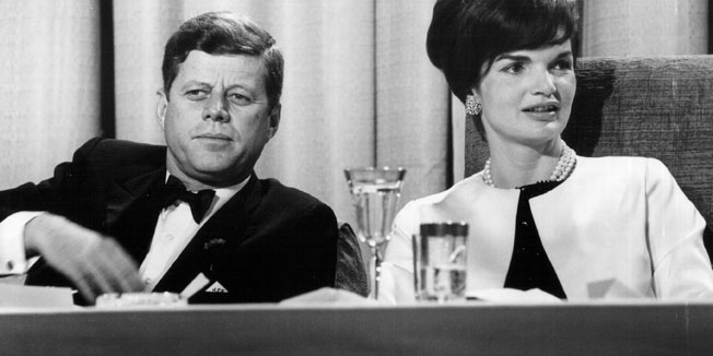 381257 23: President John F. Kennedy and First Lady Jackie Kennedy attend a ceremony November 29, 1962 in Washington, DC. (Photo by National Archive/Newsmakers)