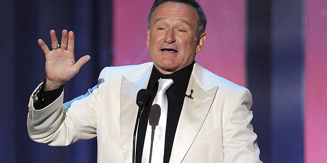 CULVER CITY, CA - JUNE 10:  Actor Robin Williams speaks onstage during the 38th AFI Life Achievement Award honoring Mike Nichols held at Sony Pictures Studios on June 10, 2010 in Culver City, California. The AFI Life Achievement Award tribute to Mike Nichols will premiere on TV Land on Saturday, June 25 at 9PM ET/PST.  (Photo by Kevin Winter/Getty Images for AFI) *** Local Caption *** Robin Williams