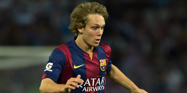 GENEVA, SWITZERLAND - AUGUST 06:  Alen Halilovic of FC Barcelona in action during the pre-season friendly match between FC Barcelona and SSC Napoli on August 6, 2014 in Geneva, Switzerland.  (Photo by Valerio Pennicino/Getty Images)