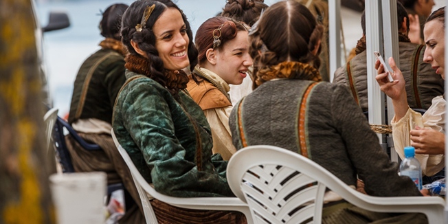 Kastel Gomilica, 020914. Snimanje seta popularne serije Igre Prijestolja. Na fotografiji: detalj sa snimanja serije Igre Prijestolja.Foto: Zvonimir Barisin / CROPIX