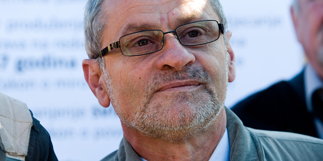 Zagreb, 281113.Crnomerec.Dragutin Lesar, predsjednik hrvatskih laburista, na konferenciji za medije govorio je o visednevnoj akciji 