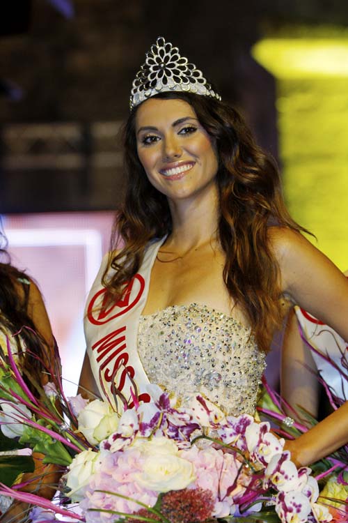 Split, 180914U Dioklecijanovim podrumima odrzan je finalni izbor za Miss Hrvatske. Pobjednica izbora je Antonija Gogic, prva pratilja Ivana Mandaric, druga pratilja je Hana Basic a miss fotogenicnosti je Antonija Ankovic.Na fotografiji: Antonjia Gogic.Foto: Jakov Prkic / CROPIX