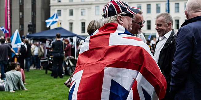 Few people campaigning for NO attended a Pro Independence Rally in central Glasgow.  Scotland, ENGLAND-17/09/2014./SIPA_1706.10/Credit:Felipe Paiva/SIPA/1409181750 *** Local Caption *** 00692866